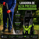 Lavadora Elétrica de Alta Pressão 4500PSI 2500W Bivolt com 4 Bicos de Conexão + BRINDE: Aspirador Profissional 5.5HP 18.9L - COMPRE 1 LEVE 2