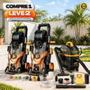 Lavadora Elétrica de Alta Pressão 4500PSI 2500W Bivolt com 4 Bicos de Conexão + BRINDE: Aspirador Profissional 5.5HP 18.9L - COMPRE 1 LEVE 2