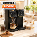 Cafeteira Elétrica Expresso Automático Bivolt de 1,5L + BRINDE: Fruteira Elegante de 3 Andares - COMPRE 1 LEVE 2